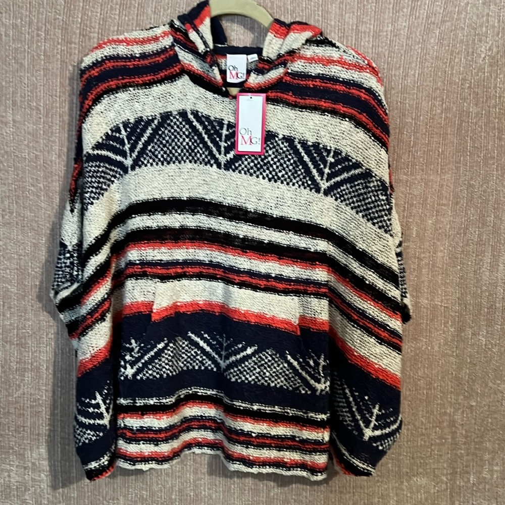 Oh MG! Boho oversized hooded sweater